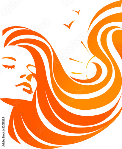 Girl and sun
