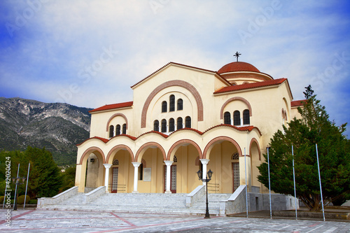 grèce; ioniennes, kefalonia : monastère Aghios Gerasimou