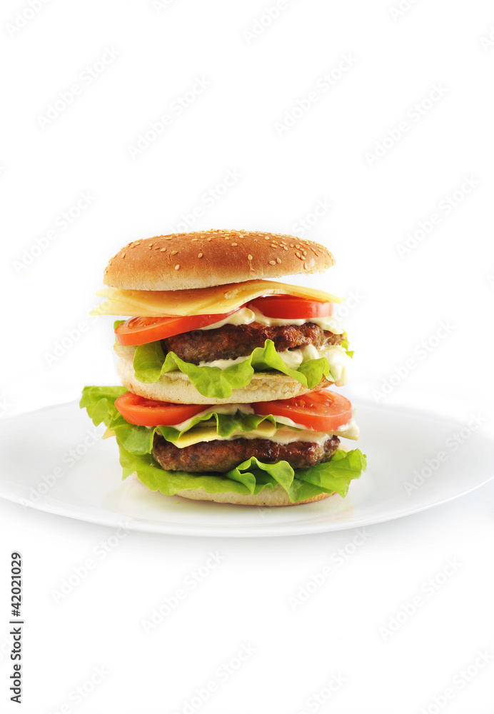 hamburger with cutlet hamburger with cutlet