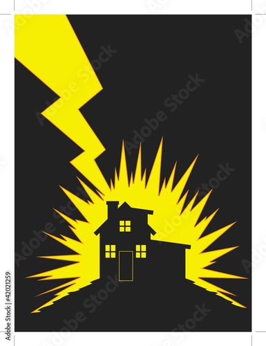House Struck by Lightning