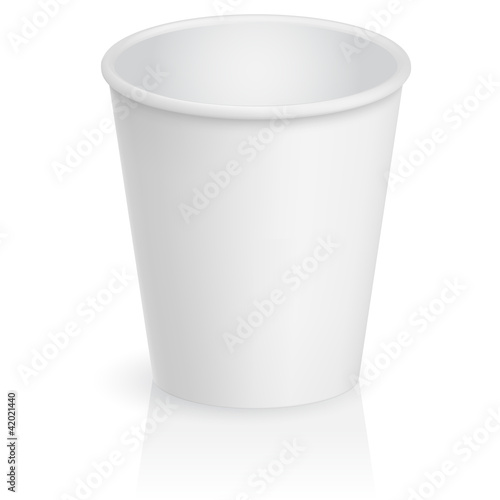 Empty cardboard cup