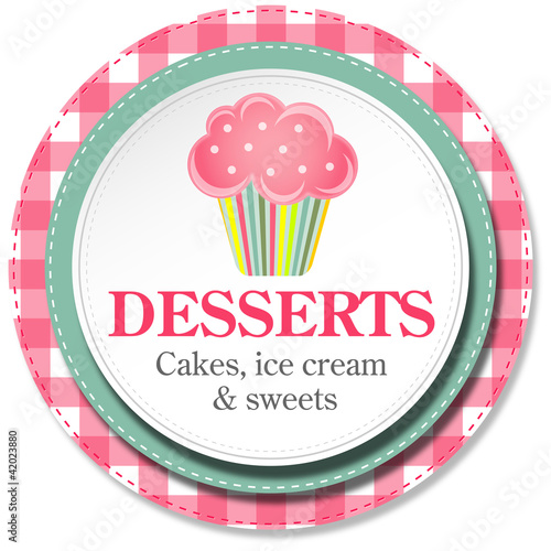 Desserts label