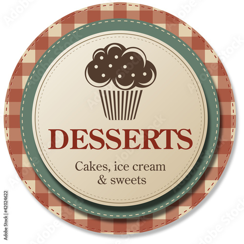 Desserts label