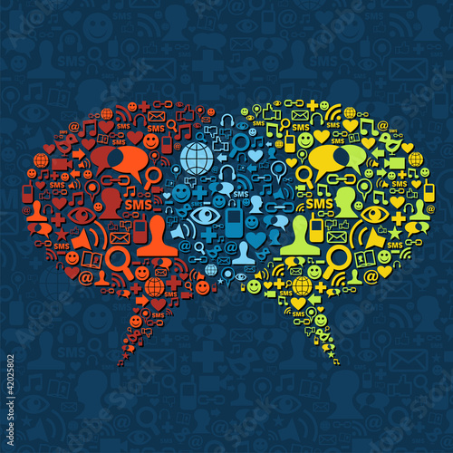 Social media speech bubble interaction