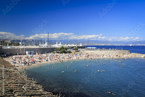 antibes city beach french riveira photo