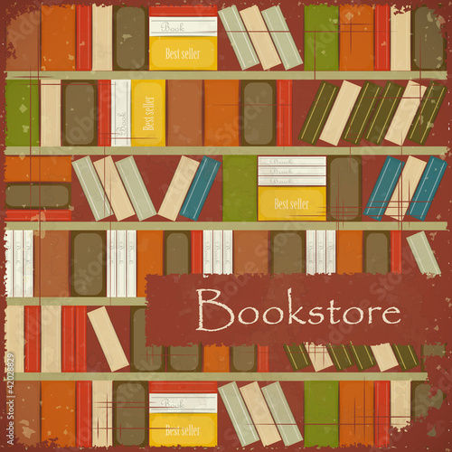 Vintage Bookstore Background