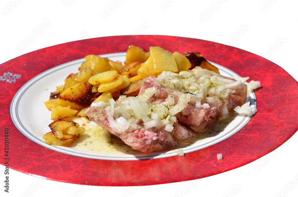 Sülze mit Bratkartoffeln Sülze mit Bratkartoffeln