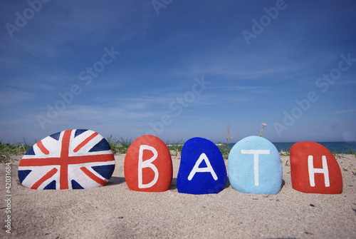 Bath, England, souvenir on colourful stones