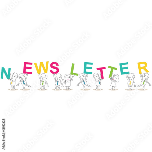 Geschäftsleute, Buchstaben, NEWSLETTER