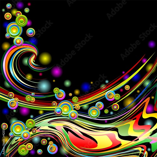 Girlande Colori Sfondo Astratto-Abstract Colors Swirls-Vector