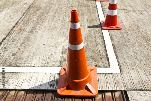 Traffic cone used in street road works