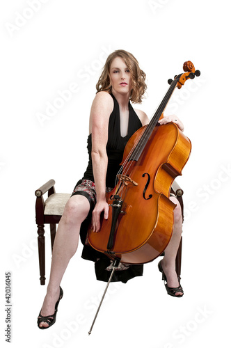 Woman cellist