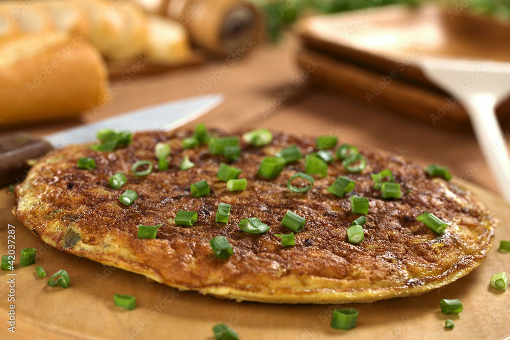 Homemade Spanish tortilla (omelette with potatoes) Homemade Spanish tortilla (omelette with potatoes)