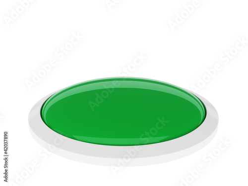 Green button isolated on white background