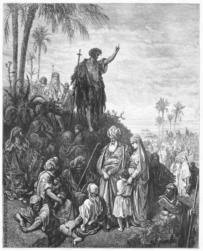 Fototapeta premium John the Baptist Preaches in the Wilderness