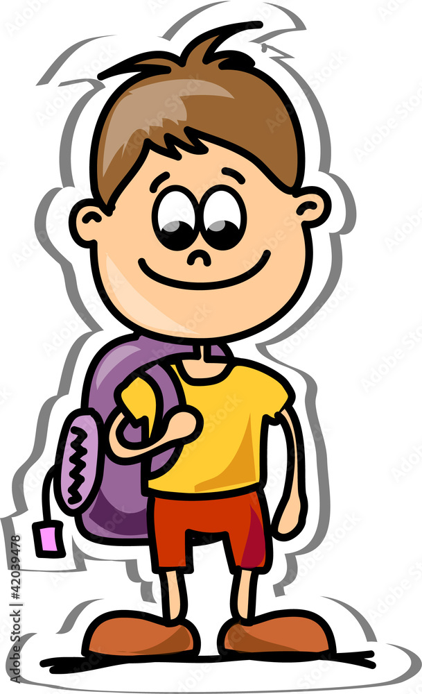 Мультфильм милый школьник