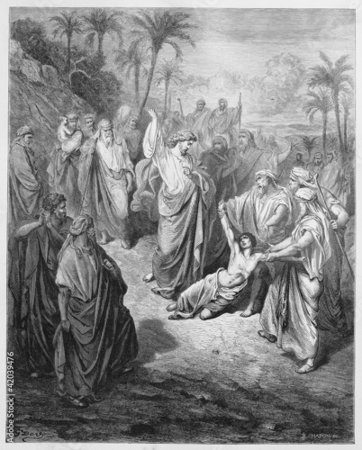 Jesus heals an epileptic