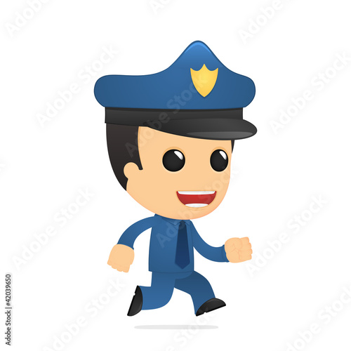 funny cartoon policeman
