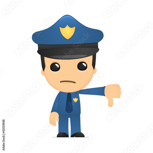 funny cartoon policeman