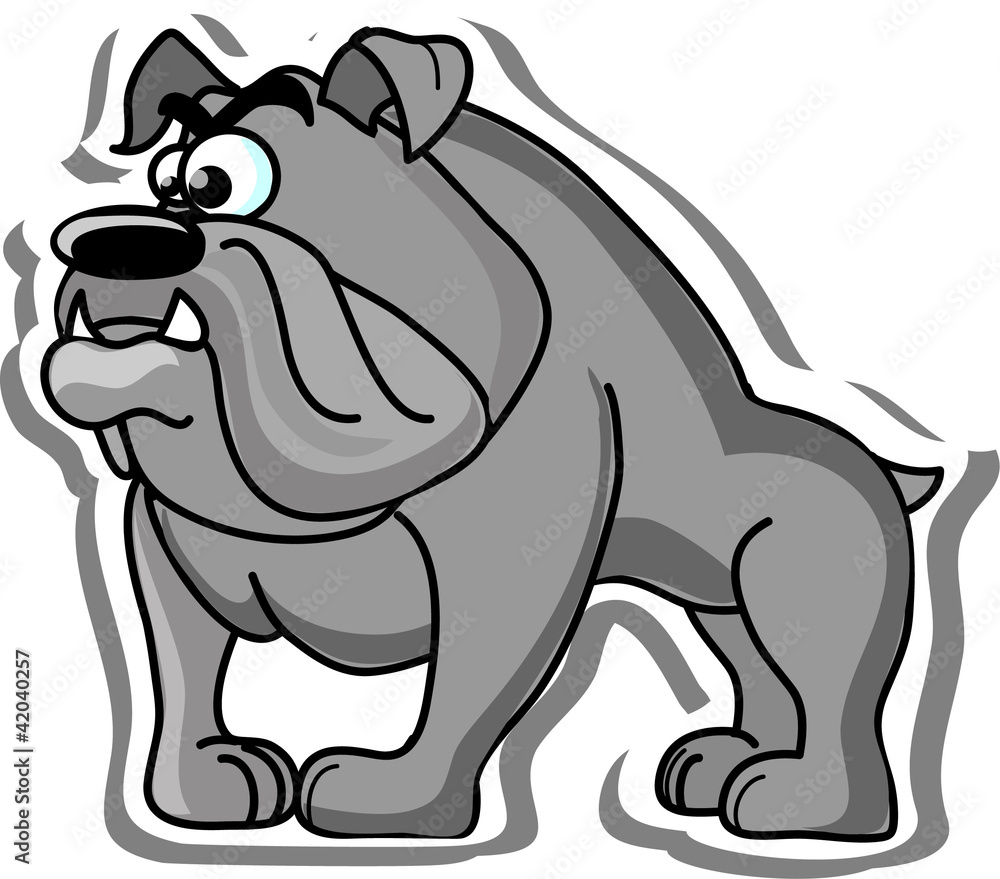 Obraz premium мультфильм бульдог