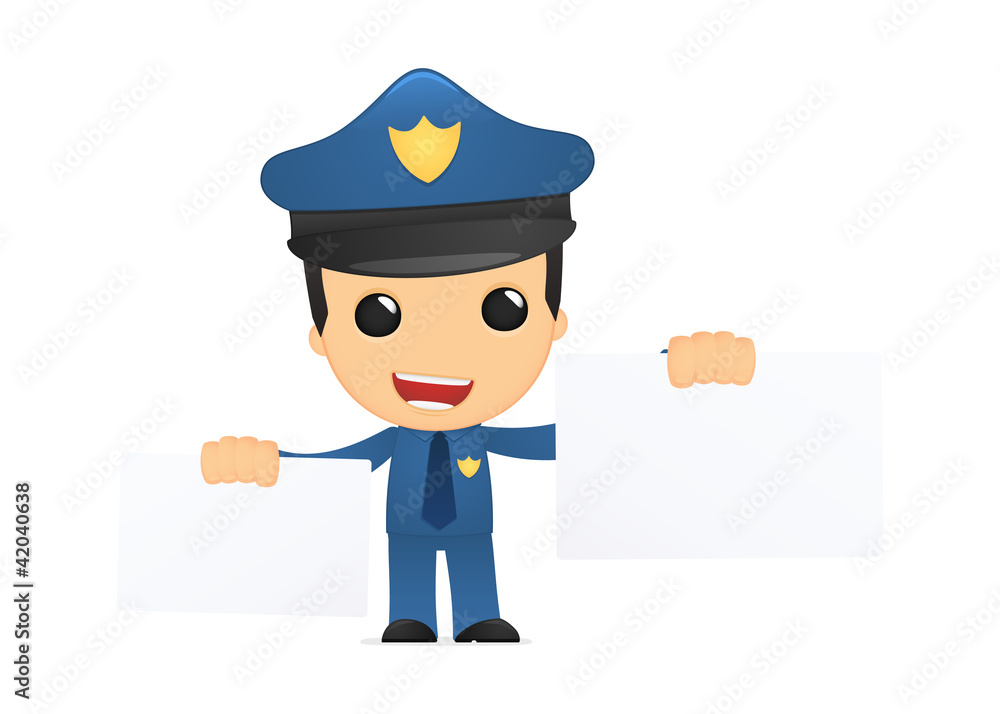 funny cartoon policeman