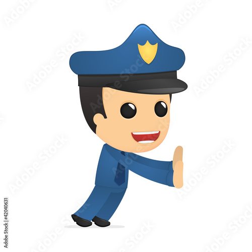 funny cartoon policeman