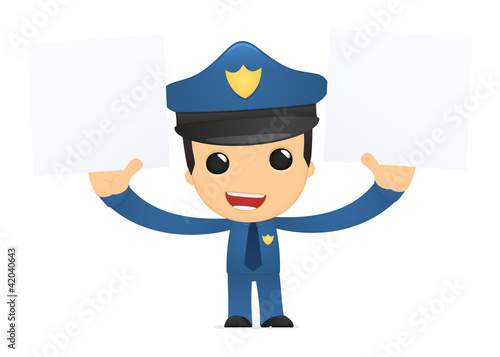 funny cartoon policeman