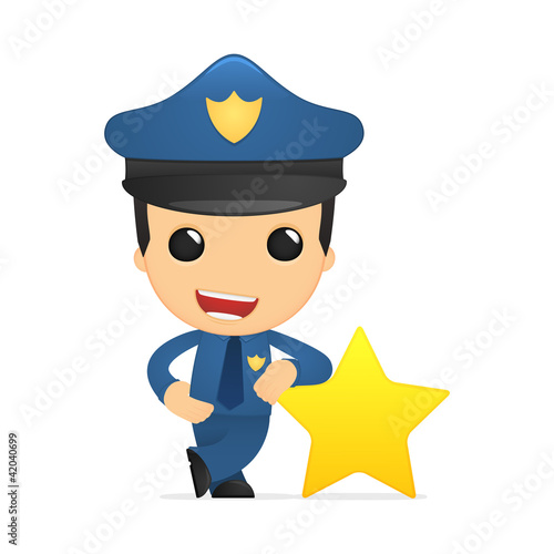 funny cartoon policeman
