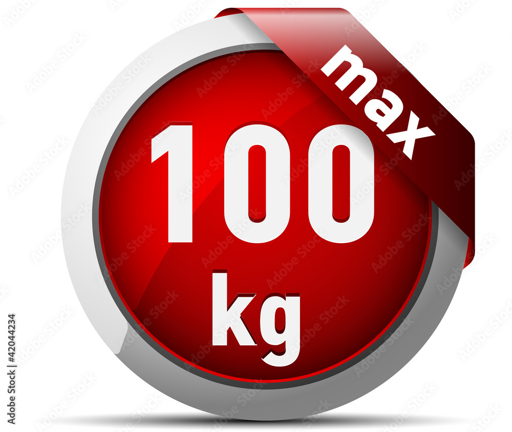 100 kg max weight recommended Stock-illustrasjon | Adobe Stock