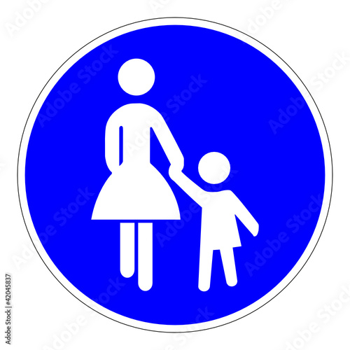 Sonderweg für Fußgänger – RGB-Blau