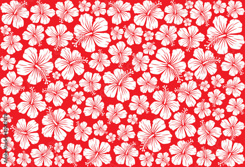 Seamless floral pattern whit hibiscus