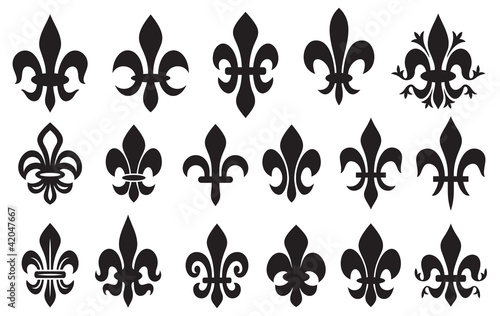 lily flower - heraldic symbol fleur de lis