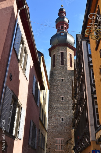 St. Martin's Church Tower and historical center of Cochem photo