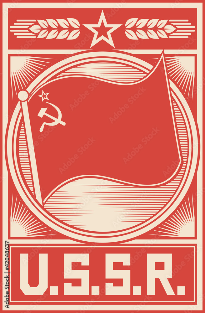 ussr poster Stock Vector Adobe Stock