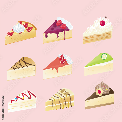 Fancy cheesecake with 9 different look