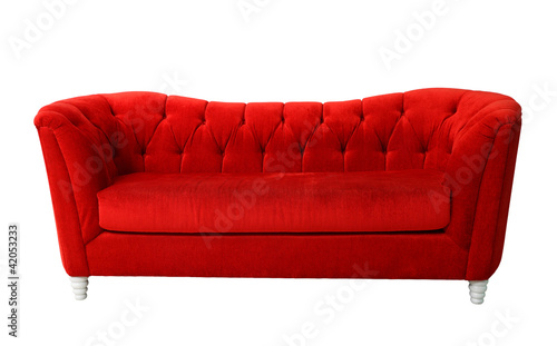 Red furniture isolated