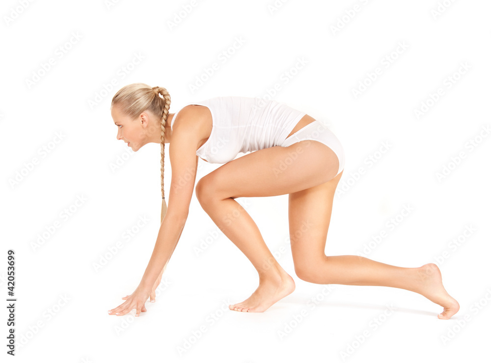 sporty woman in cotton undrewear sporty woman in cotton undrewear