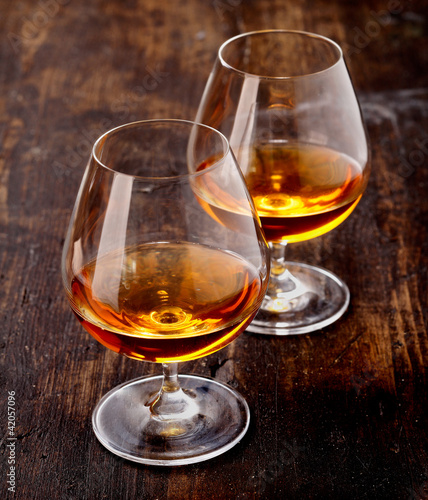 Two glasses of brandy photo