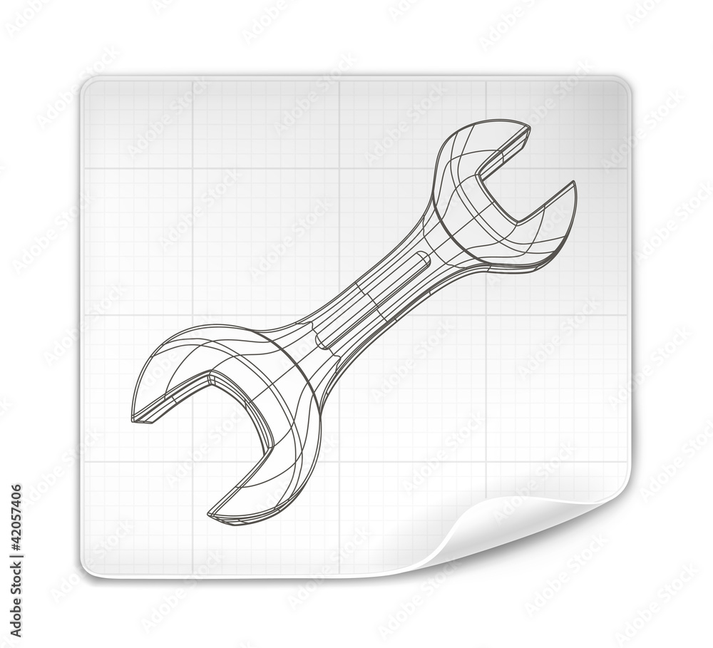 Wrench drawing Wrench drawing