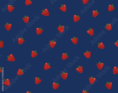 Çilekli tekrarlı desen