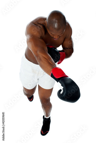 Attractive black male boxer © stockyimages