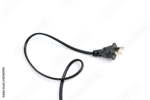 Electrical plug isolated on white background
