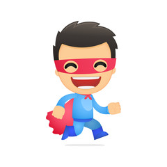 Fototapete Superhelden funny cartoon superhero  © artenot