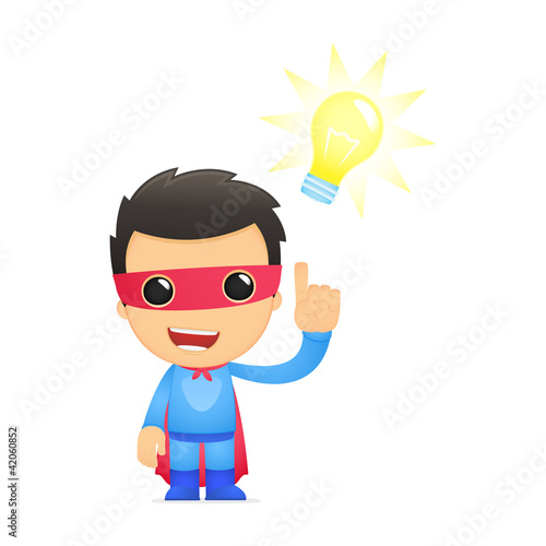 funny cartoon superhero