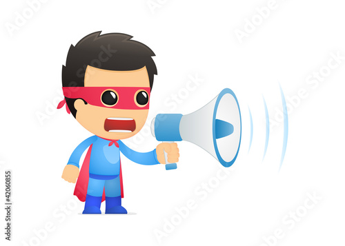 funny cartoon superhero