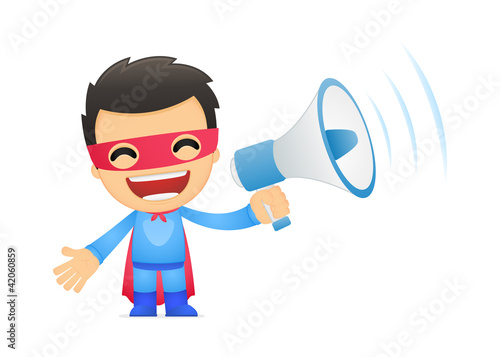 funny cartoon superhero