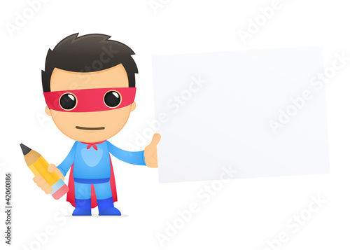 funny cartoon superhero