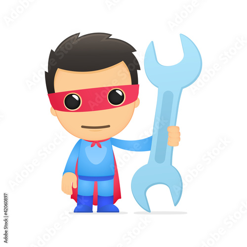 funny cartoon superhero