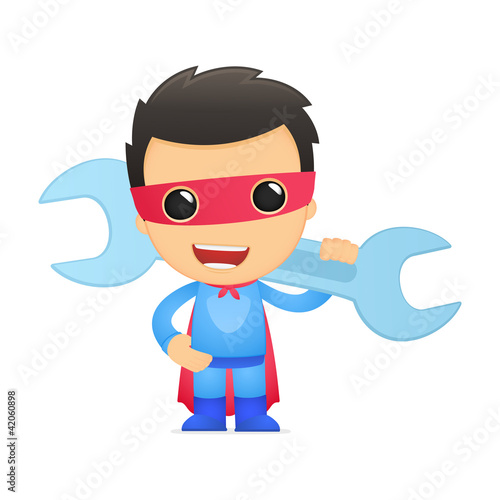 funny cartoon superhero