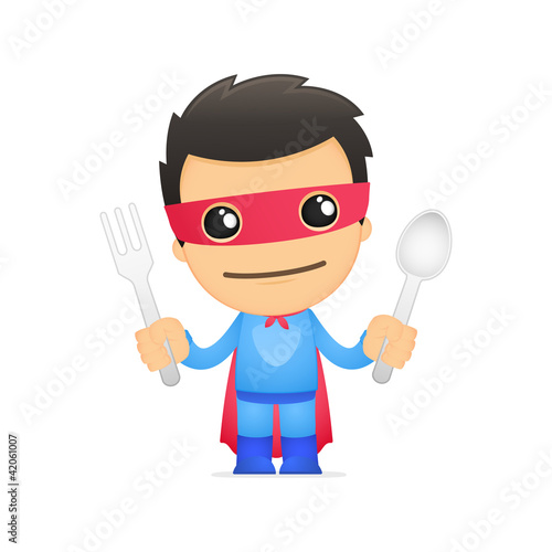 funny cartoon superhero